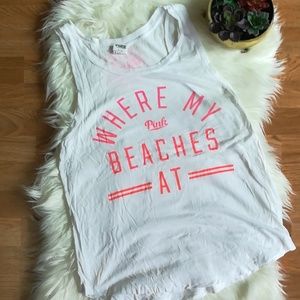 🌻 PINK Victoria's Secret Graphic tank top